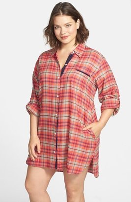 DKNY Flannel Sleep Shirt (Plus Size)