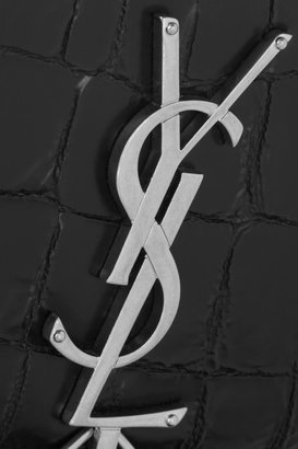 Saint Laurent Monogramme croc-effect leather shoulder bag