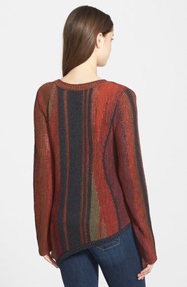 Curio Asymmetrical Hem V-Neck Sweater