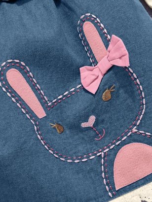 Ladybird Baby Girls Bunny Pinafore Dress and Top Set (2-piece)
