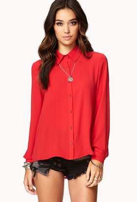 Forever 21 Studded Button Shirt