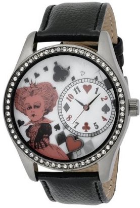 Disney Alice in Wonderland Women's AL1004 Red Queen White Dial Black Strap Watch
