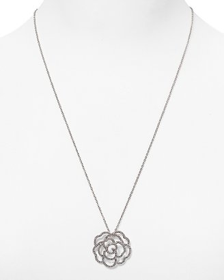 Nadri Flower Pave Pendant Necklace, 23"