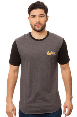 Brixton The Arlington Knit Tee in Charcoal and Black