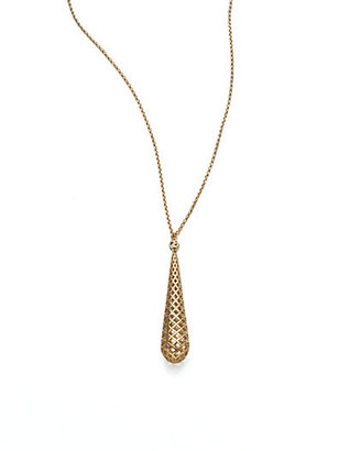 Gucci Diamantissima 18K Yellow Gold Teardrop Pendant Necklace