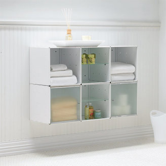 Container Store Wall-Mounted Enameled QBO Steel Cube Cabinet