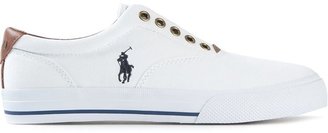 Polo Ralph Lauren logo embroidered laceless sneakers