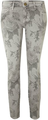 Current/Elliott Current Elliott Skinny grey jeans with floral print