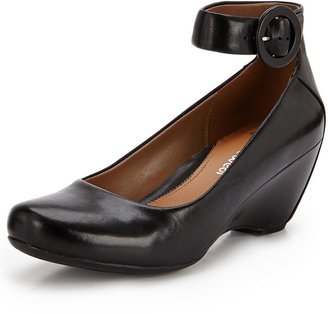 Clarks Capricorn Moon Leather Wedge Shoes