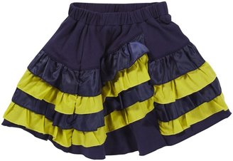 One Kid Panel Skirt - Navy-2T