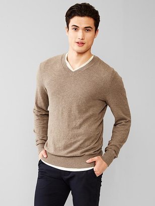 Gap Cotton slub V-neck sweater