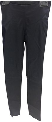 Drome Navy Leather Trousers