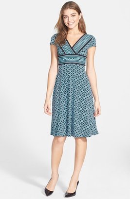 Maggy London Print Jersey Fit & Flare Dress