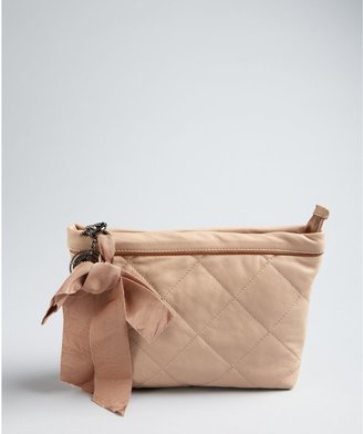 Lanvin Nude Quilted Leather Cosmetic Case