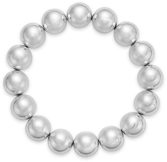Charter Club Silver-Tone Ball Bead Stretch Bracelet