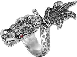 John Hardy Naga Enamel Ombre Ring with Pave White Sapphires