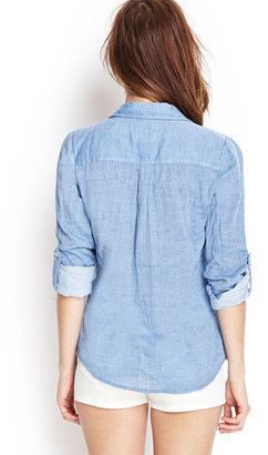 Forever 21 Soft Woven Button-Up Shirt