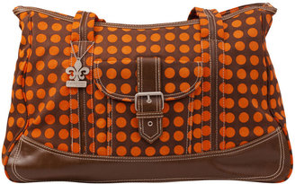Kalencom Chocolate & Orange Heavenly Dots Weekender Diaper Bag