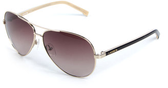 Lacoste Light Gold & Beige Aviator Sunglasses