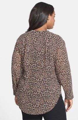 Vince Camuto Leopard Print Tunic (Plus Size)