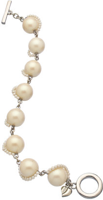 Carolee Silver and Wrapped Pearl Bracelet
