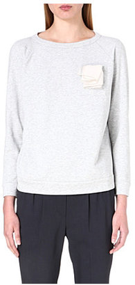 Brunello Cucinelli Pocket-square cotton-jersey sweatshirt