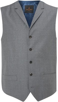 Simon Carter Men's Twill regular fit lapel waistcoat