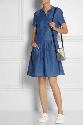 Chinti and Parker Schoolgirl linen and cotton-blend chambray dress