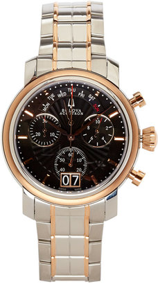 Bulova ACCUTRON 65C110X Silver-Tone & Rose Gold-Tone Watch