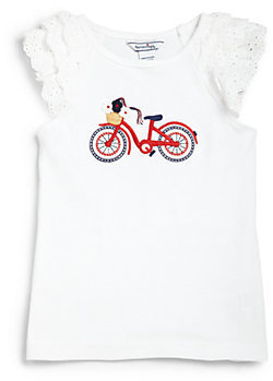 Hartstrings Toddler's & Little Girl's Embroidered Bicycle Tee