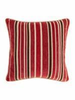 Linea Red stripe chenille cushion