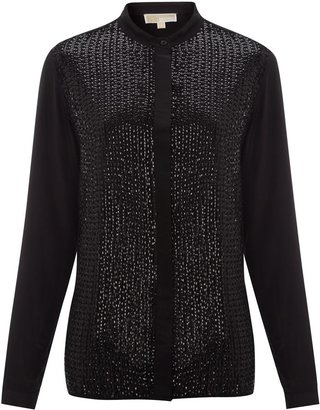 Michael Kors Sheer silk blouse with sequin detail