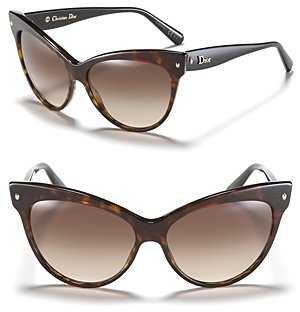Christian Dior Cat Eye Sunglasses with Logo on Temple