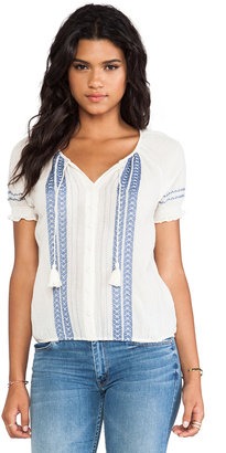 Joie Dolina C Embroidered Crepe Blouse