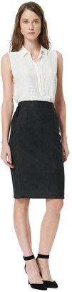 Rebecca Taylor Leather Pencil Skirt