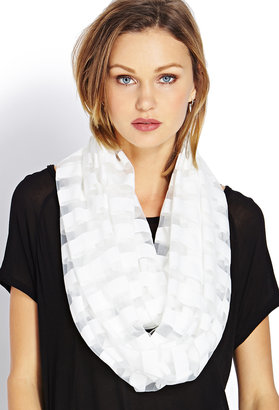 Forever 21 Shadow-Striped Infinity Scarf