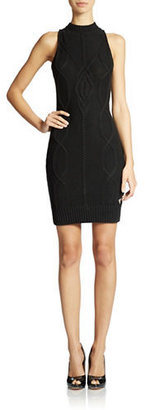 GUESS Cable Front Sweater Dress