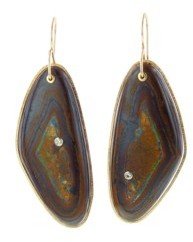 Jamie Joseph Large Asymmetrical Boulder Opal Earrings