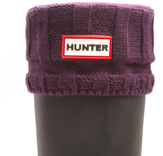 Hunter Wellies Boot Socks - Plum Guernsey