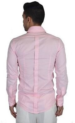 Dolce & Gabbana Pink Long Sleeve Dress Fitted Shirt US 15 IT 38