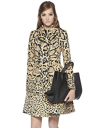 Gucci Leopard Print Double-Breasted Wool Coat