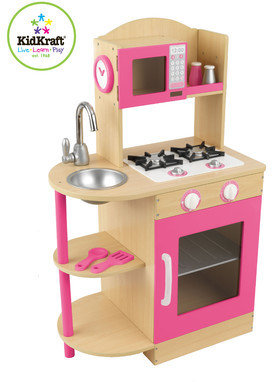 Kid Kraft Pink Wooden Play Kitchen