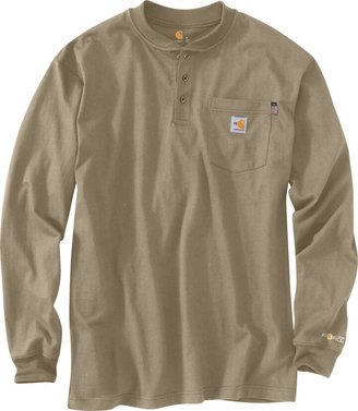 Carhartt mens Flame Resistant Force Cotton Long Sleeve (Big & Tall) henley shirts
