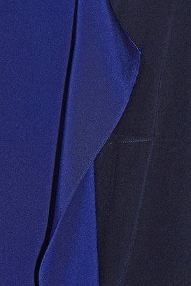 Roland Mouret Vespula draped silk-marocain blouse