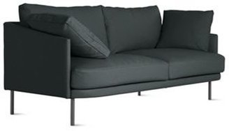 Design Within Reach Camber 81"" Sofa in Leather, Onyx Legs"