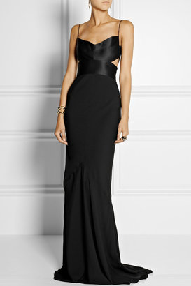 Narciso Rodriguez Cutout silk-satin and georgette gown
