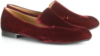 Robert Clergerie Old Robert Clergerie Red Velvet Sikoth Loafers