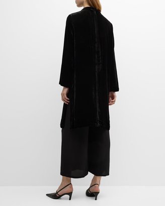 Eileen Fisher Open-Front Velvet Jacket