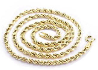 Love GOLD 9 Carat Yellow Gold Rope Chain
