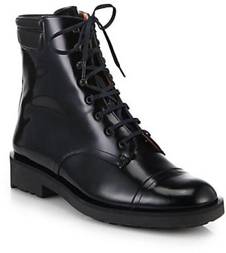 Robert Clergerie Old Elbie Patent-Leather Combat Boots